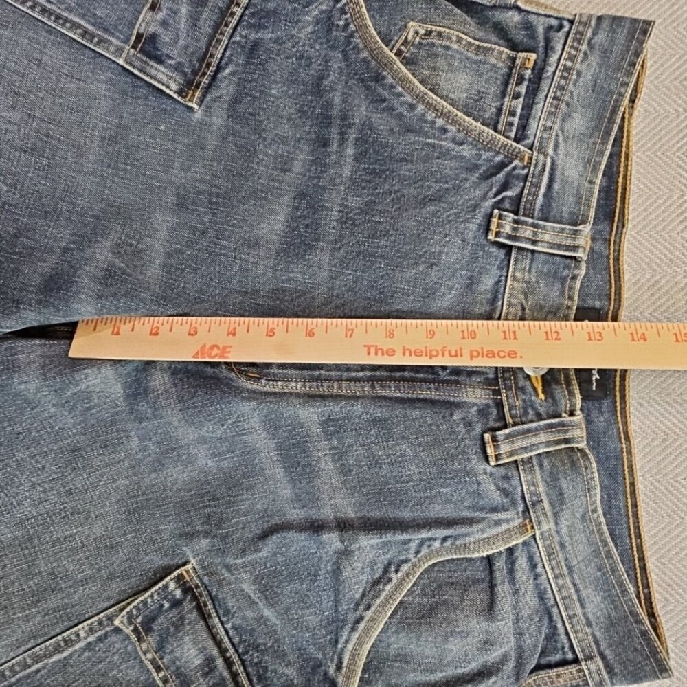 Sean John Jeans Men’s 32x32 Blue Y2K Hip Hop Baggy Wide Leg Denim Zip Pockets - Picture 5 of 13